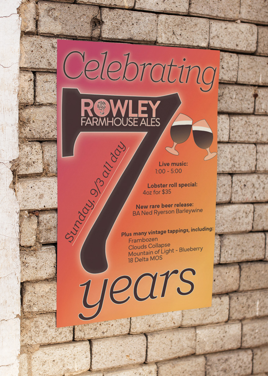 Rowley Farmhouse Ales 7 Year Anniversary Poster