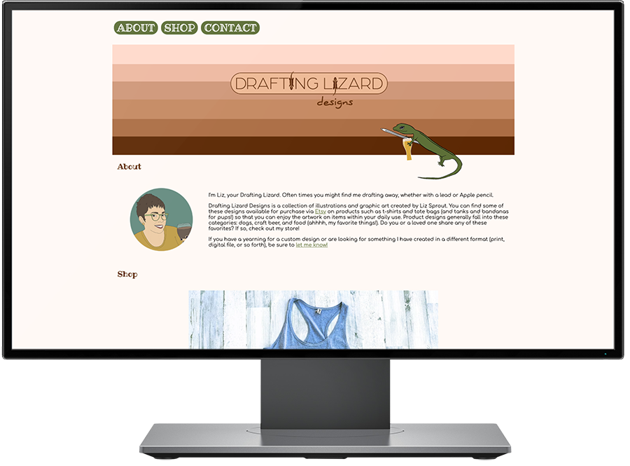 Drafting Lizard Designs desktop website