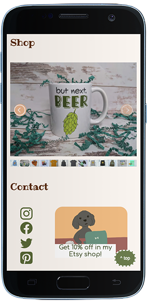 Drafting Lizard Designs mobile website